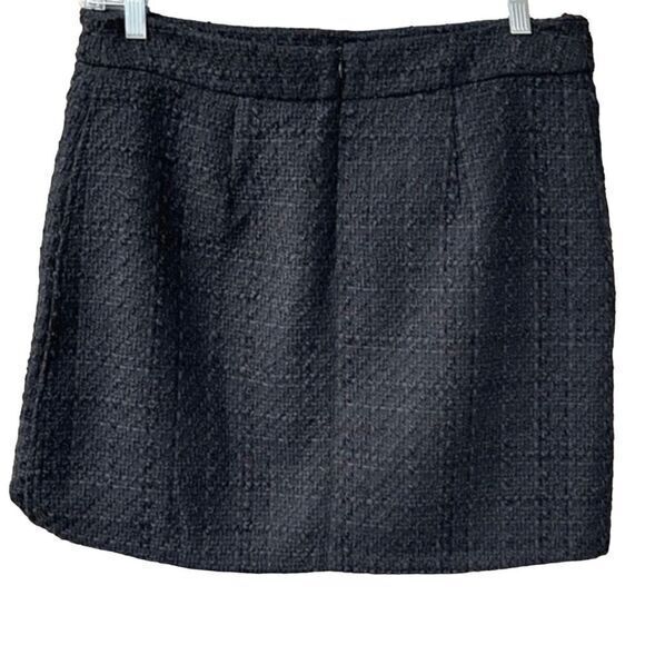MAISON d’AMÉLIE PARIS black woven tweed skirt with patch Pockets in size 12. - Picture 2 of 7